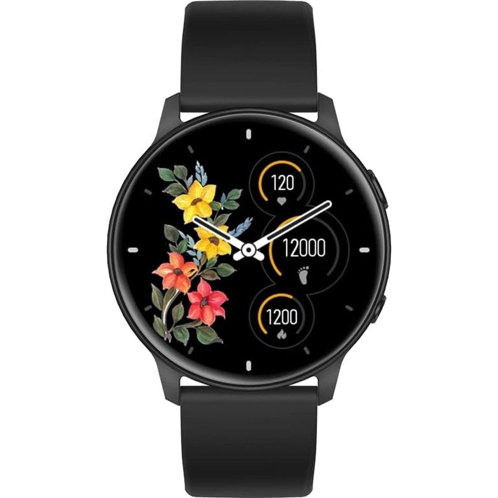 Dutch Wanted DutchWanted - PowerForce Smartwatch - 46mm - For Women and Men - Pedometer - Sleep Meter - IOS and Android - Black