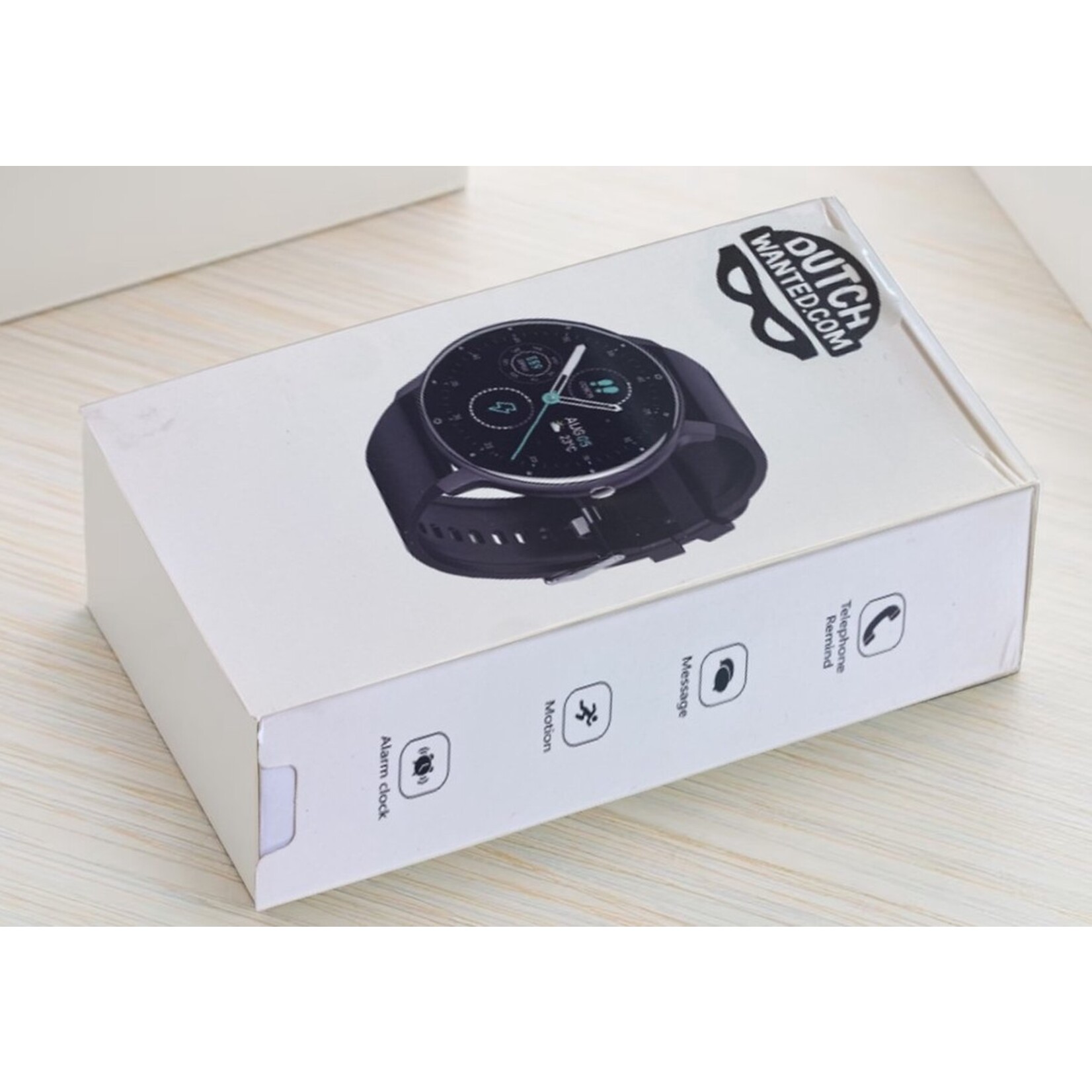 Dutch Wanted DutchWanted - PowerForce Smartwatch - 46mm - For Women and Men - Pedometer - Sleep Meter - IOS and Android - Black