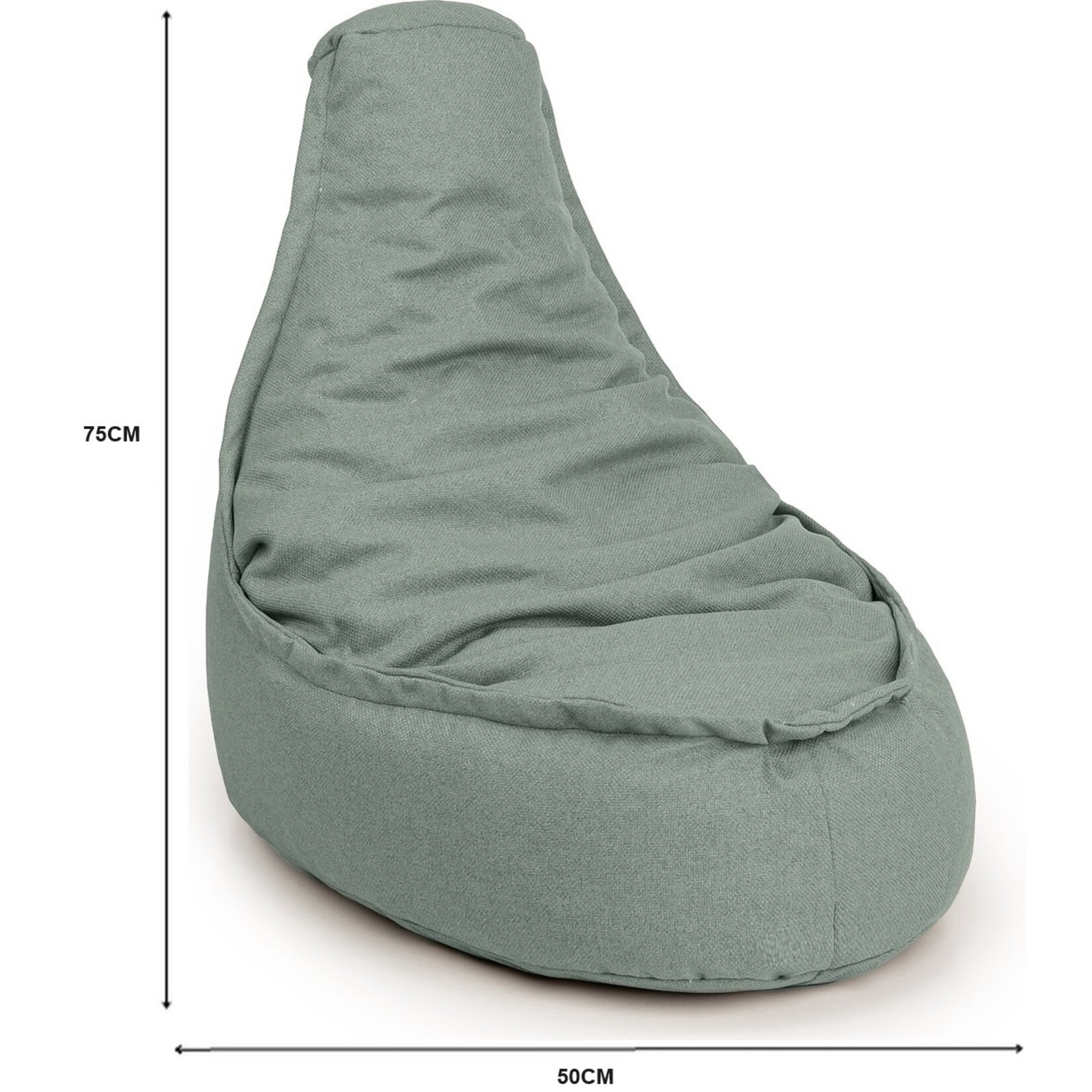 Bobbel Home Bobbel Home - Beanbag Chair Shape - Milano - Durable - Beanbag - 98% Recycled Pet Bottles - 100 Liters - For Indoor and Outdoor - Junior - Water Repellent - Light Green