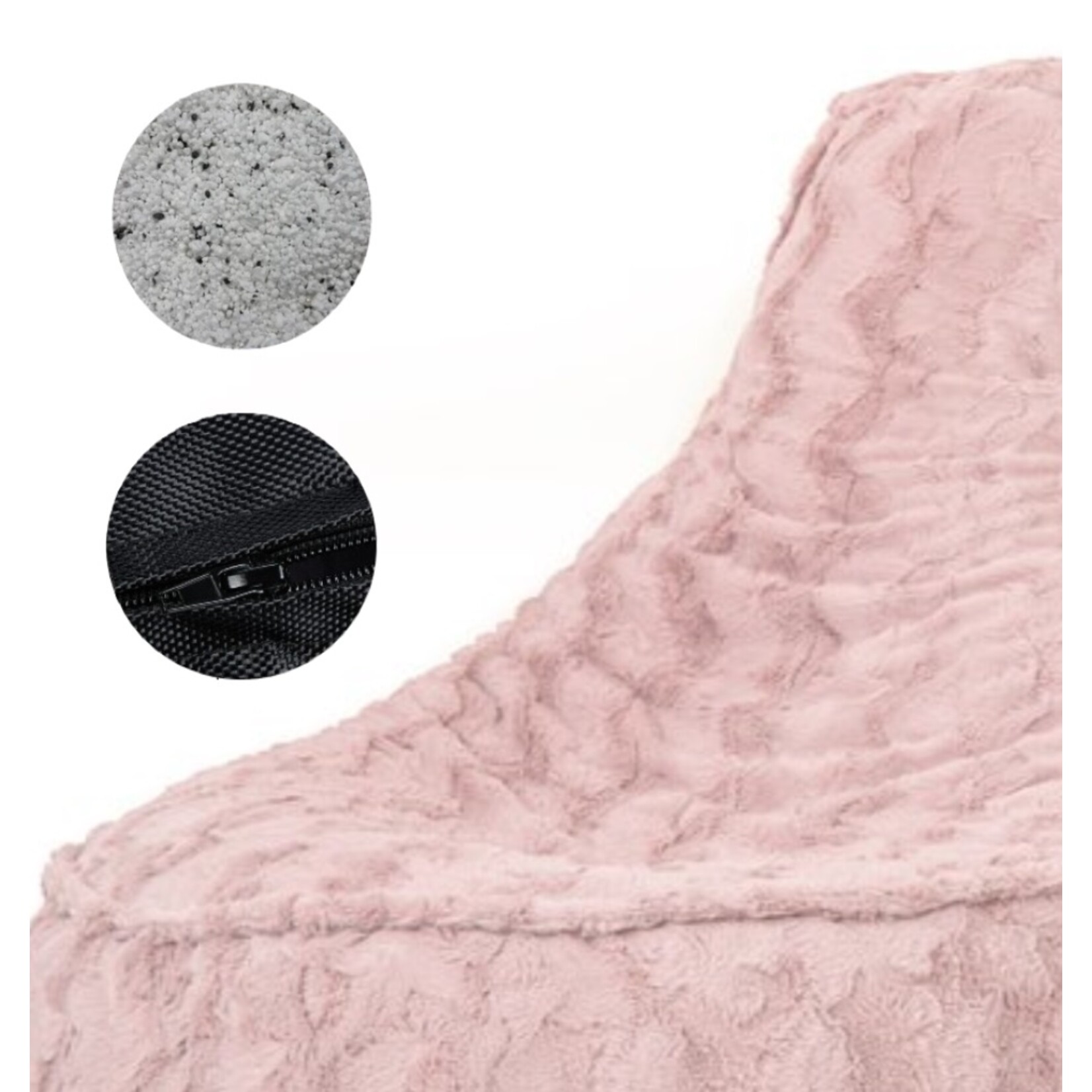 Bobbel Home Bobble Home - Beanbag Chair Shape - Florance - Faux fur - Lounge chair - 100 liters - Durable - For Indoor - Pink