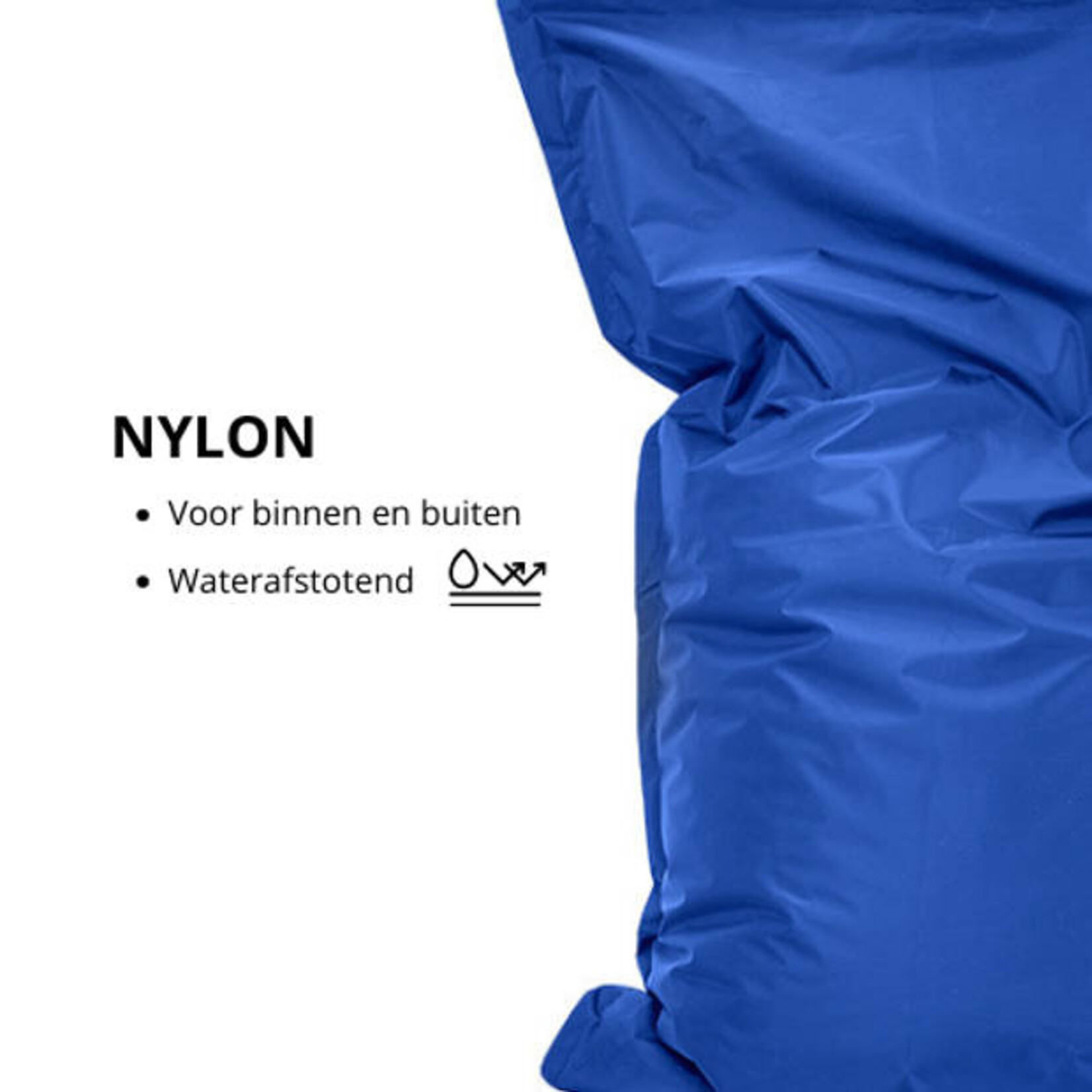 Drop & Sit Beanbag Nylon - Cobalt - 100 x 150 cm - indoor and outdoor