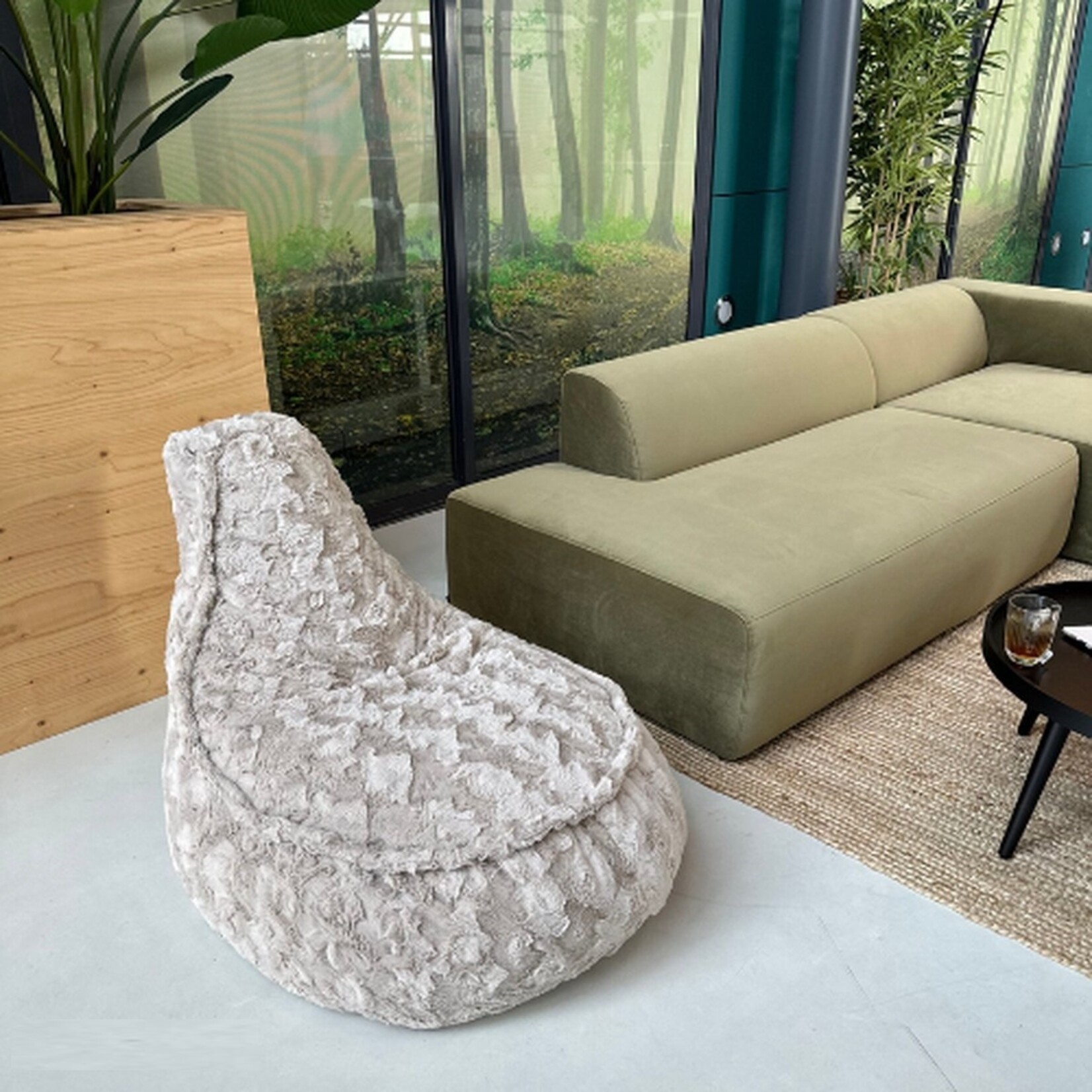 Bobbel Home Bobbel Home Chair Beanbag Fur - Petrol - Senior