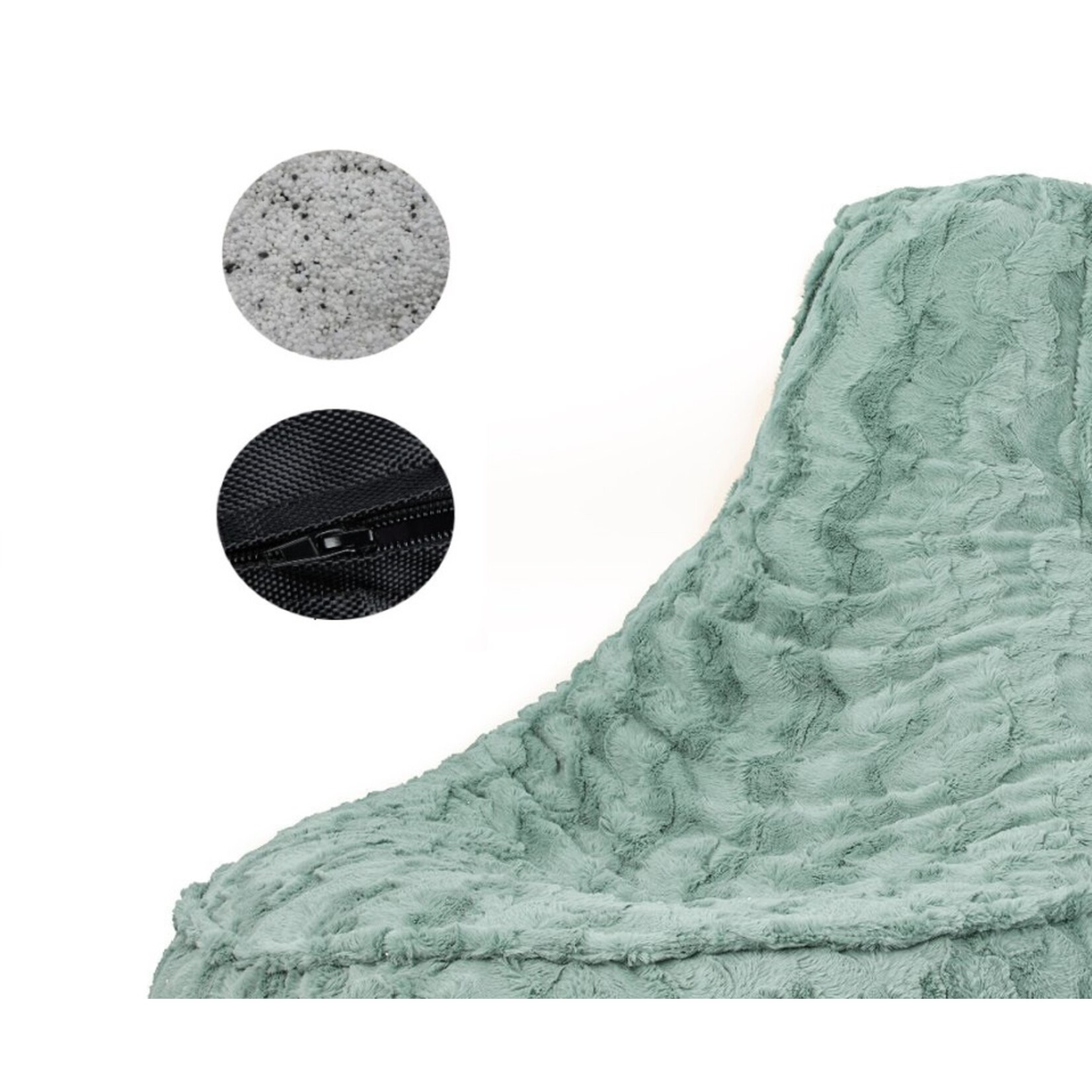 Bobbel Home Bobbel Home Chair Beanbag Fur - Petrol - Senior