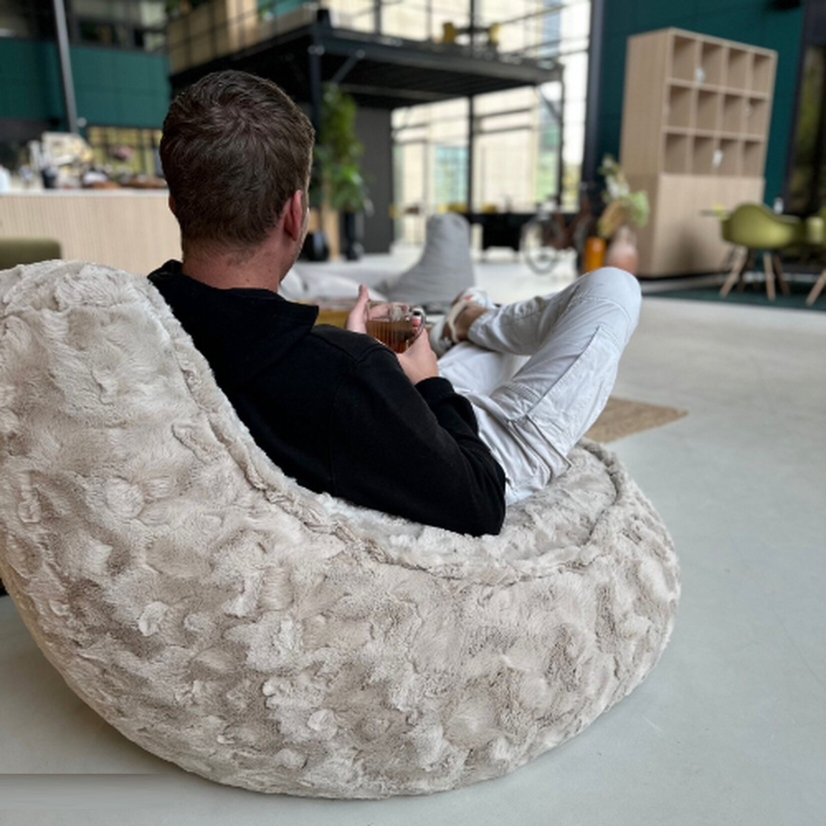 Chair Beanbag Fur - Pink - Senior