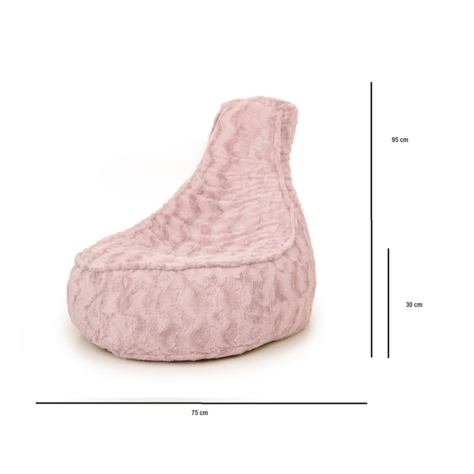 Chair Beanbag Fur - Pink - Senior