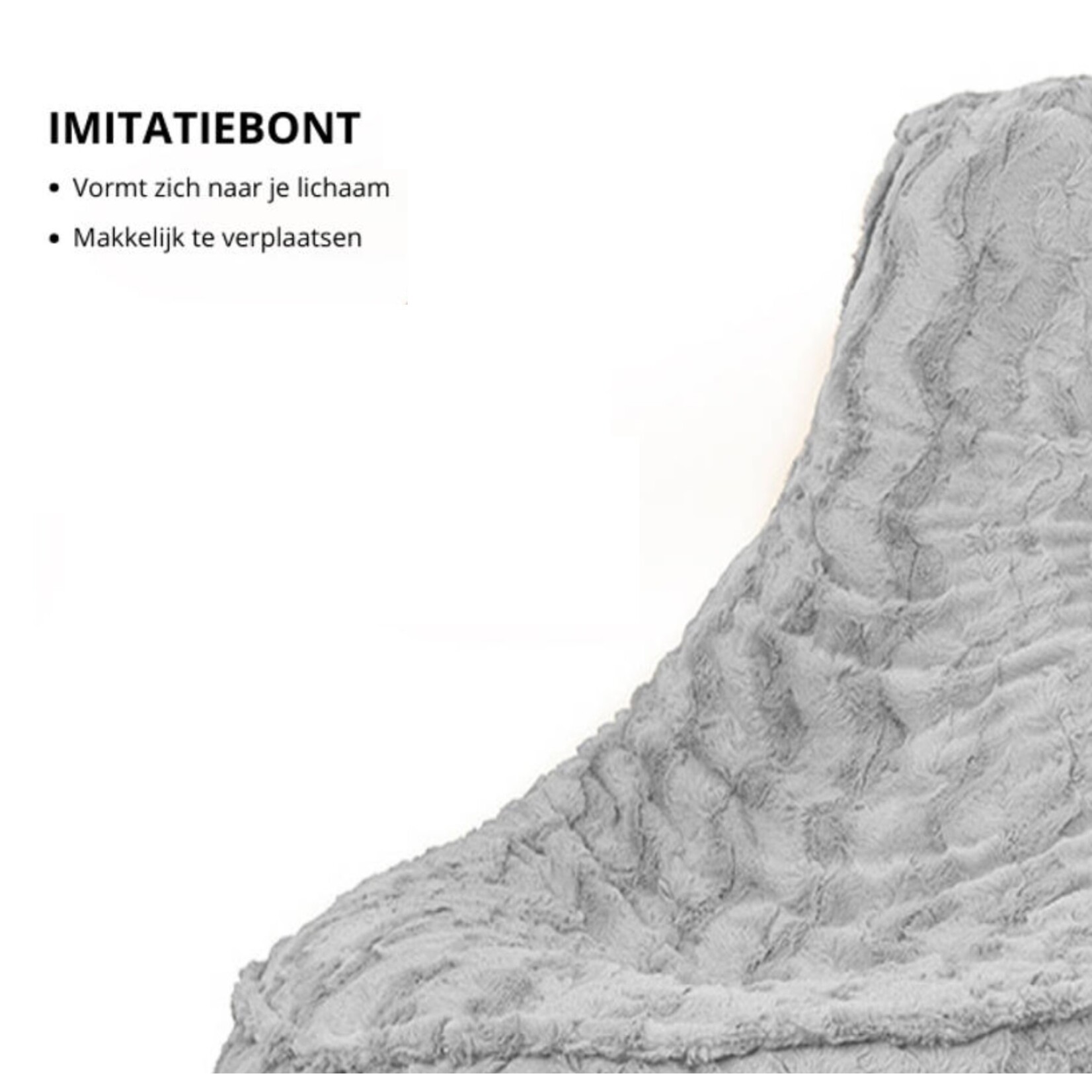 Chair Beanbag Fur - Grey - Senior