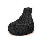 Drop & Sit Beanbag Chair Fur - Black - Junior - For Indoors