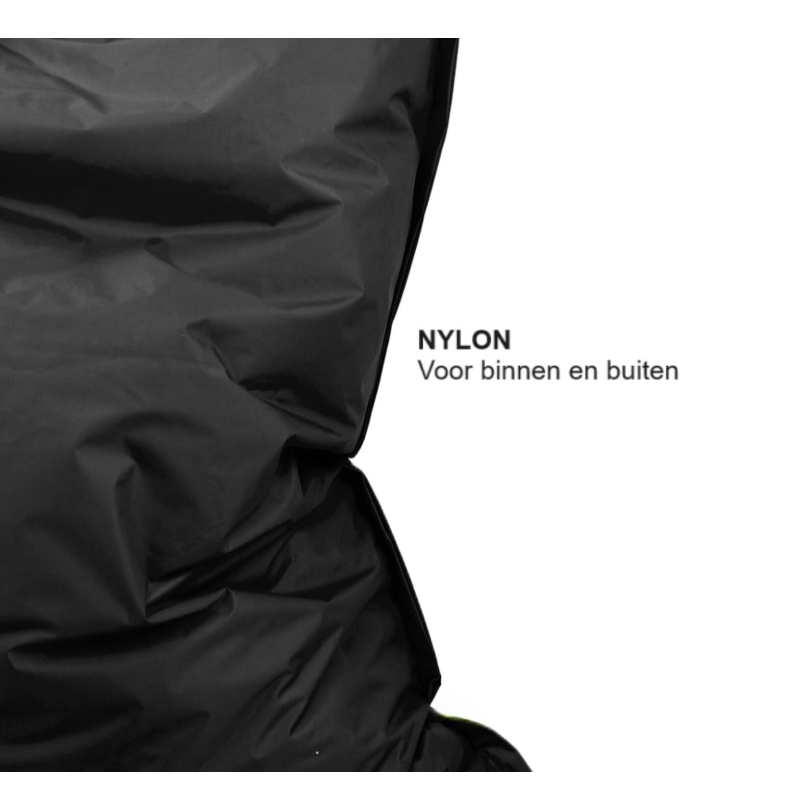 Drop & Sit - Large Beanbag - Nylon - Black - 130 x 150 cm