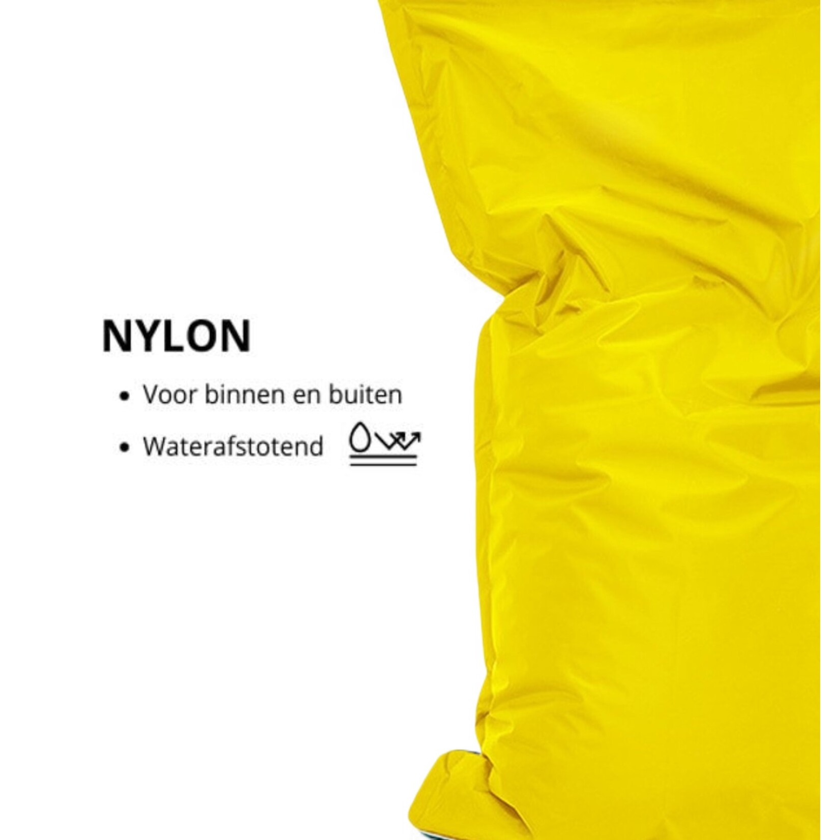 Bobbel Home Bobbel Home - Beanbag Bella - Spacious beanbags - Cushion - Nylon - 100x150 cm - For Indoor and Outdoor - Yellow