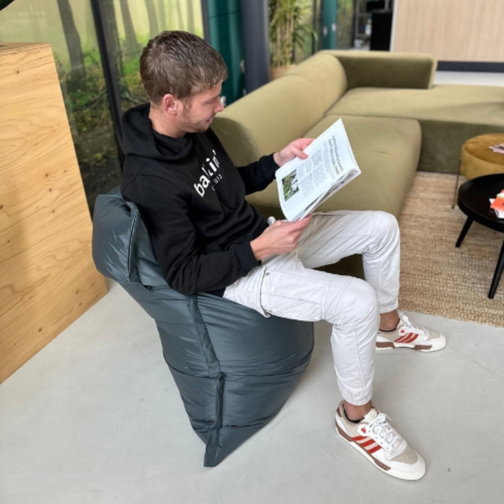 Bobbel Home Bobbel Home - Zitzak Bella - Ruime zitzakken - Kussen - Nylon - 100x150 cm - Voor Binnen en Buiten - Rood