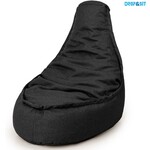 Drop & Sit - Adult beanbag chair - 95 x 75 cm - Beanbag Black - Water-repellent - For indoor and outdoor use