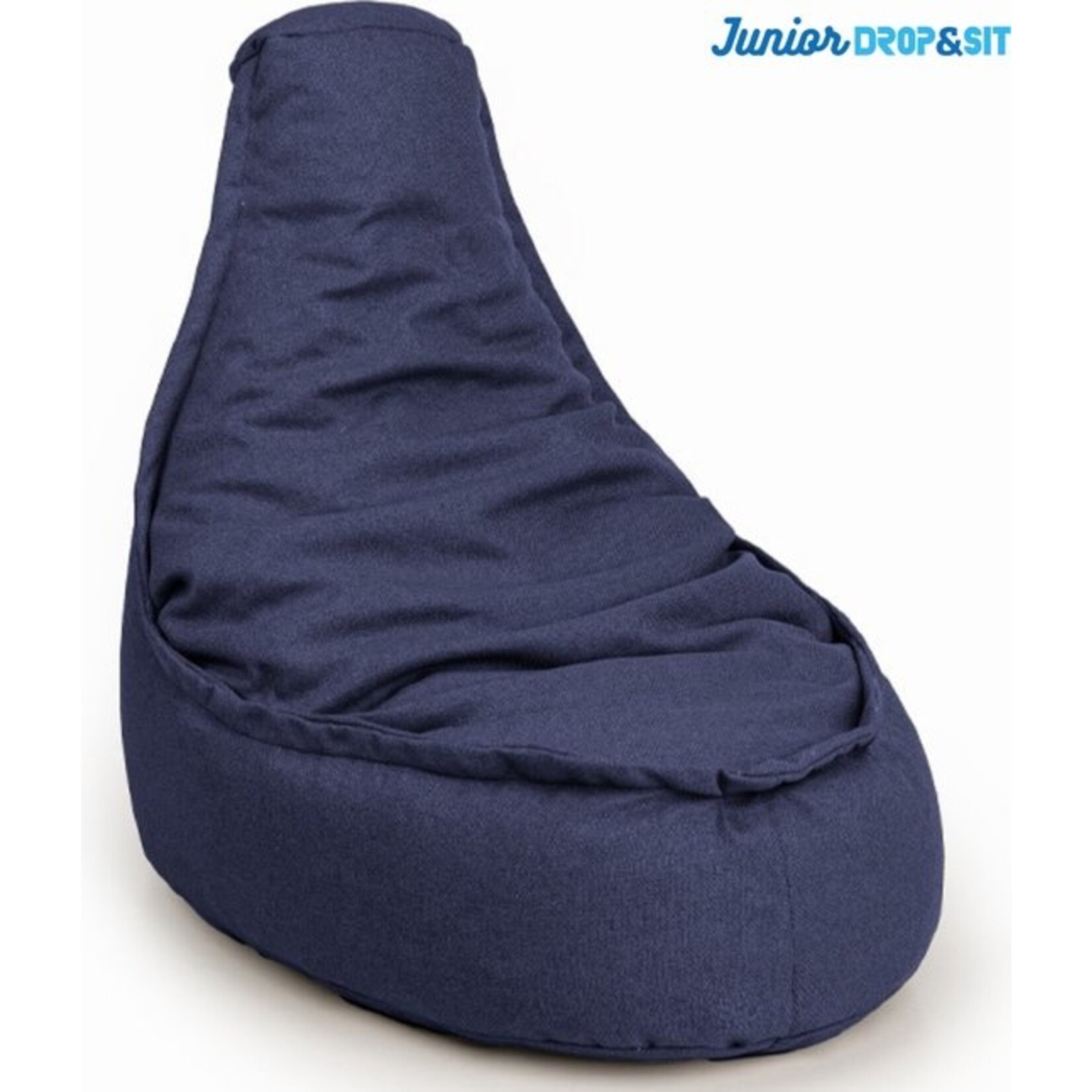 Drop & Sit - Zitzak Stoel Duurzaam - 100% Gerecyclede Petflessen - Blauw - Junior - Voor Binnen en Buiten