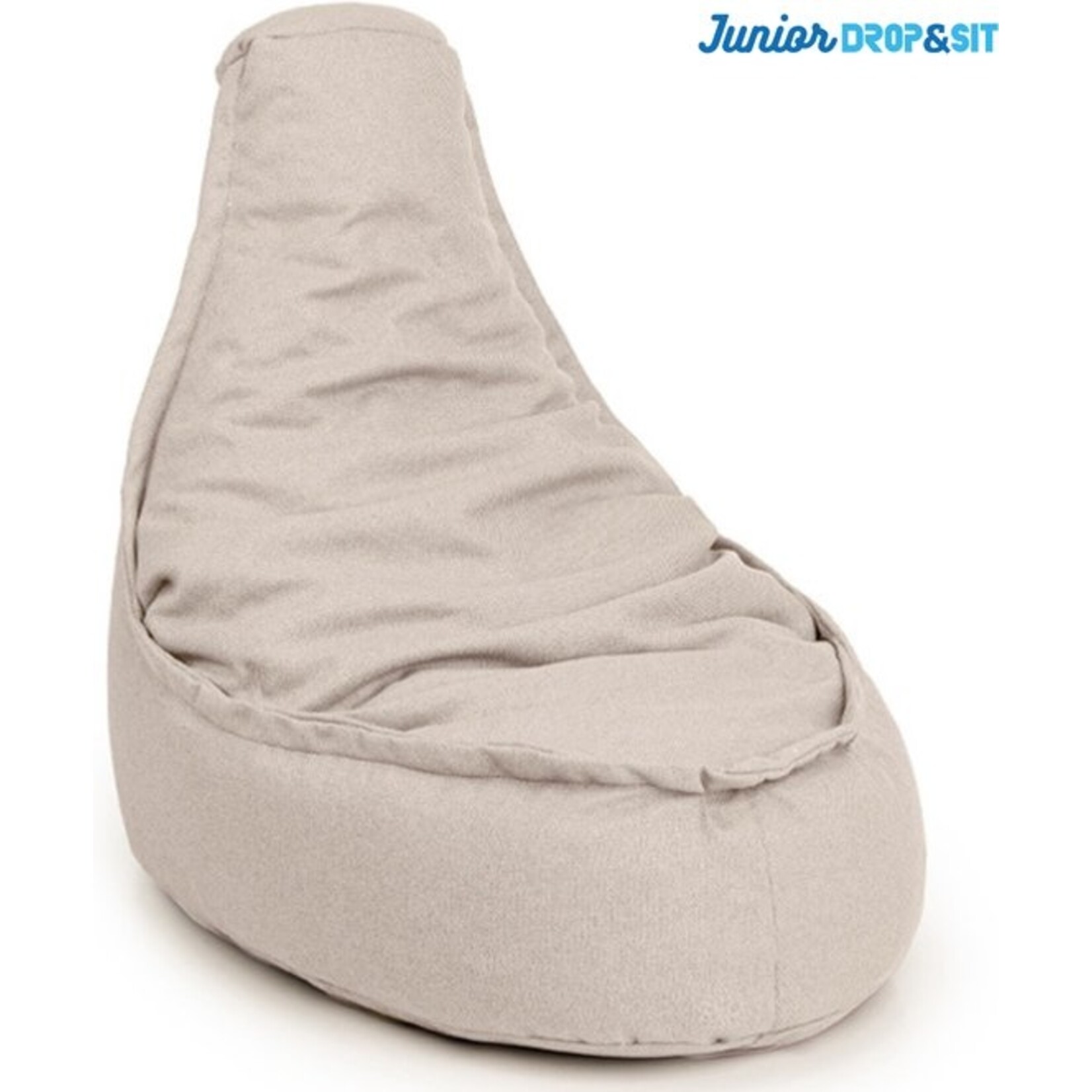Drop & Sit - Beanbag Chair Durable - 100% Recycled Petbottles - Beige - Junior - For Indoors and Outdoors