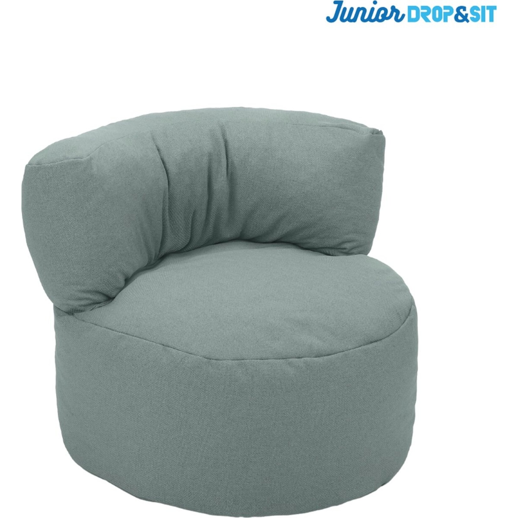 Drop & Sit - Zitzak Stoel Junior - Mintgroen - 70 x 50 cm - Kinderstoel met Vulling voor Binnen