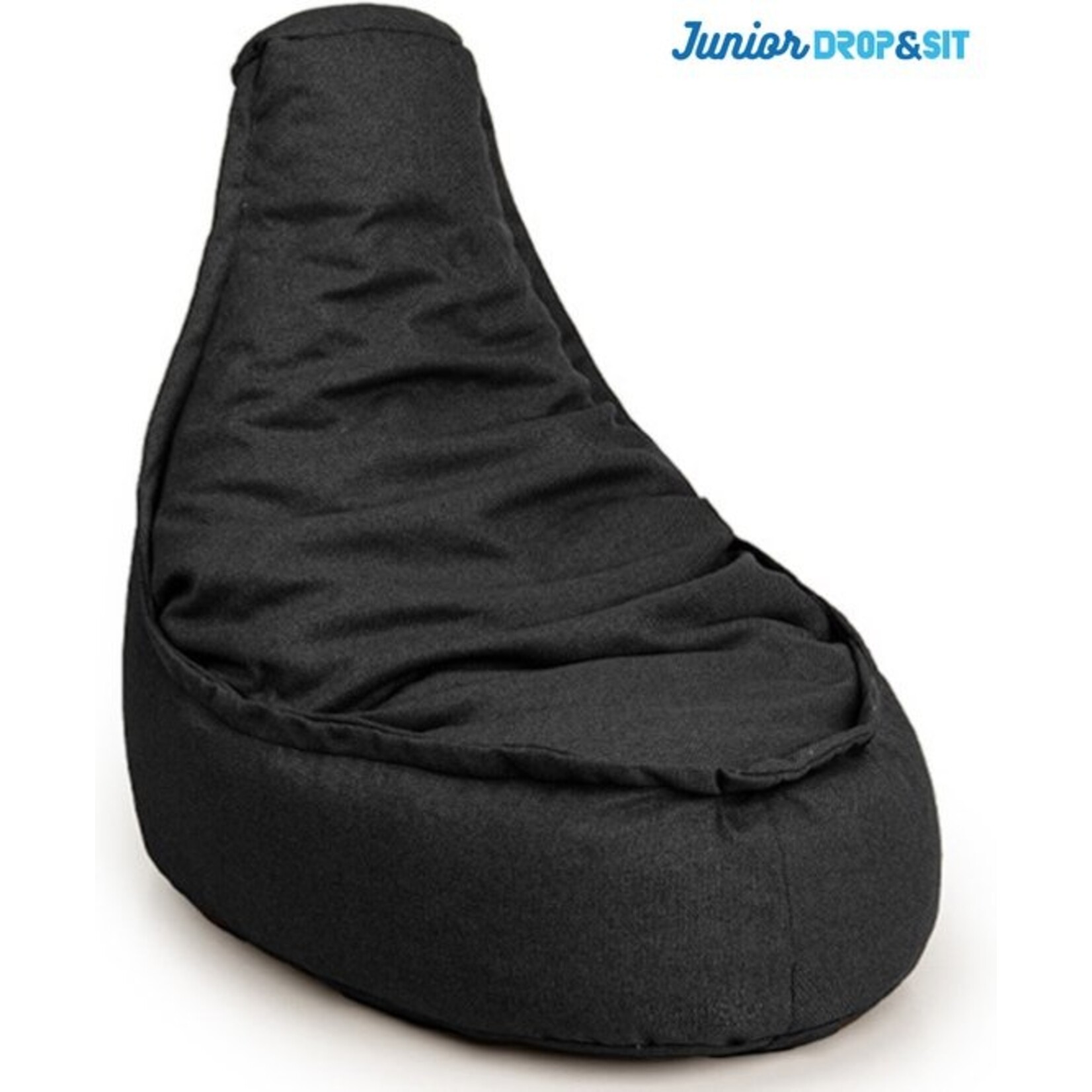 Drop & Sit - Beanbag Chair Durable - 100% Recycled PET Bottles - Black - Junior - For indoor and outdoor use