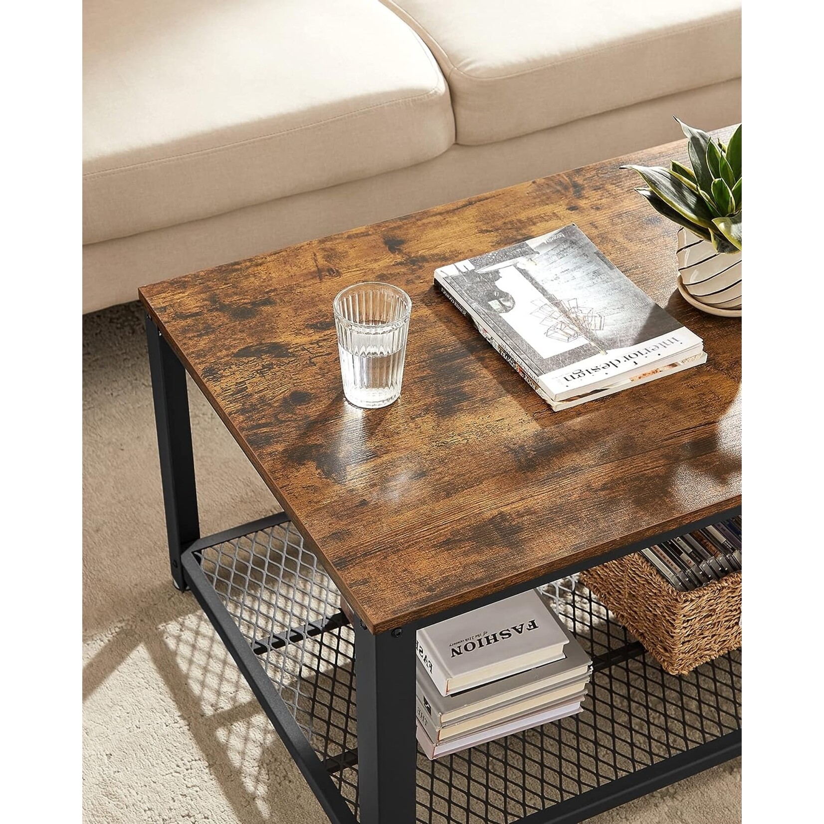 Bobbel Home Coffee Table - Vintage - Brown - 106,2 x 45 x 60,2 cm