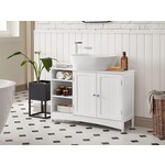 Parya Home - Basin cabinet - Cabinet - 2 Doors - 2 Shelves - Wood - White