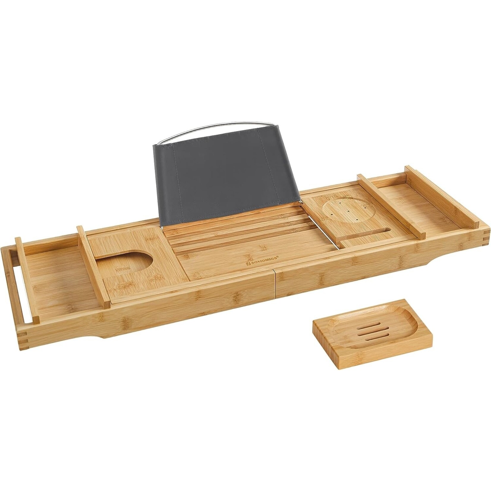 Bobbel Home  Bobbel Home - Badrek - Badplank voor in bad - Verstelbaar badrek - Houten badplank - Badrekje - Badplank hout - 70-105 cm