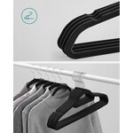 Bobbel Home Velvet coat hangers - Set of 50 - 43.5 cm long - Black