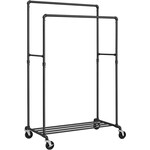 Bobbel Home Metal Clothes Rack - 2 clothes rails - up to 110 kg - Industrial - Black