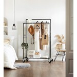Bobbel Home Metalen Kledingrek - 2 kledingstangen - tot 110 kg - Industrieel - Zwart
