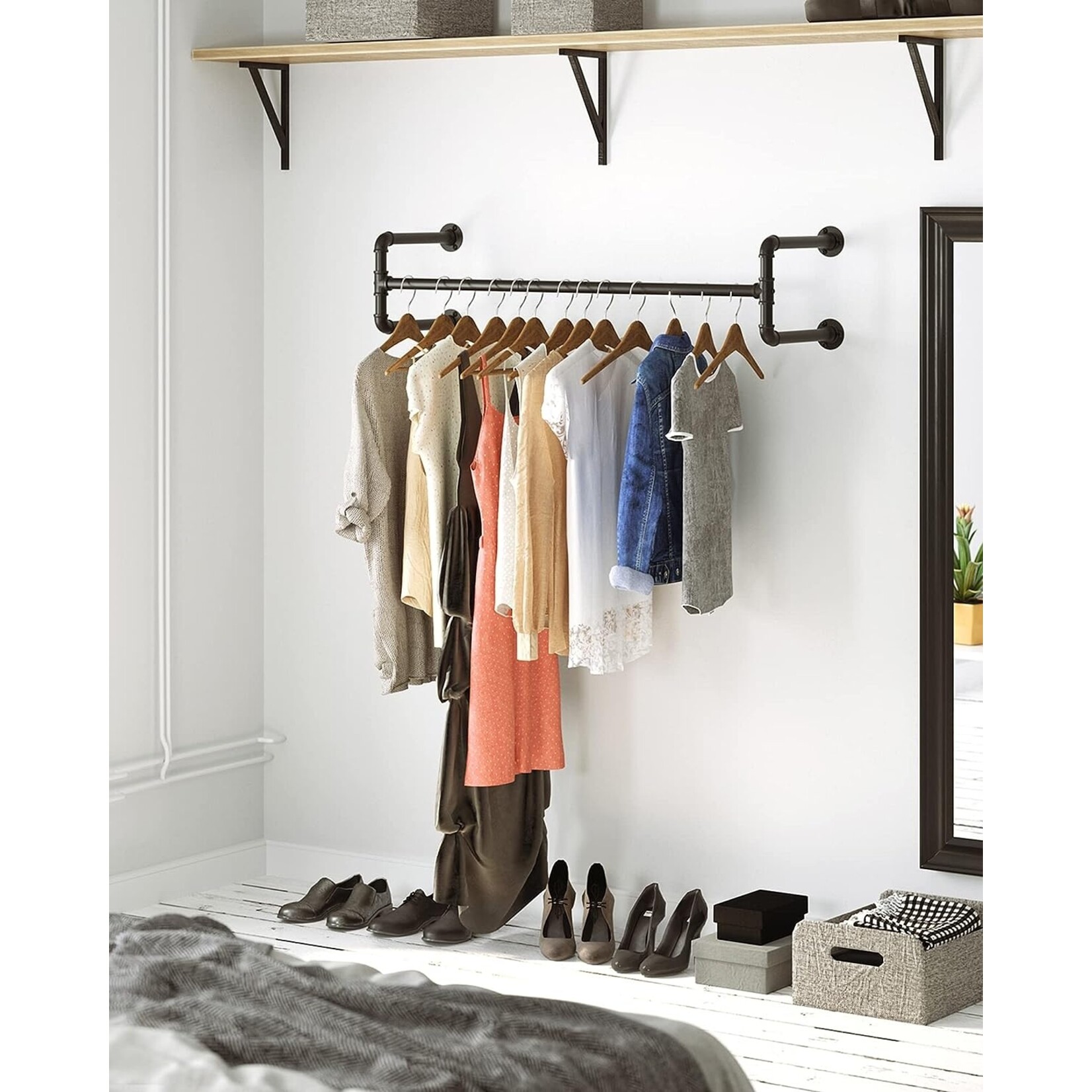 Bobbel Home Clothes rack - Metal - Wall mount - Set of 2 - up to 60 kg - Black