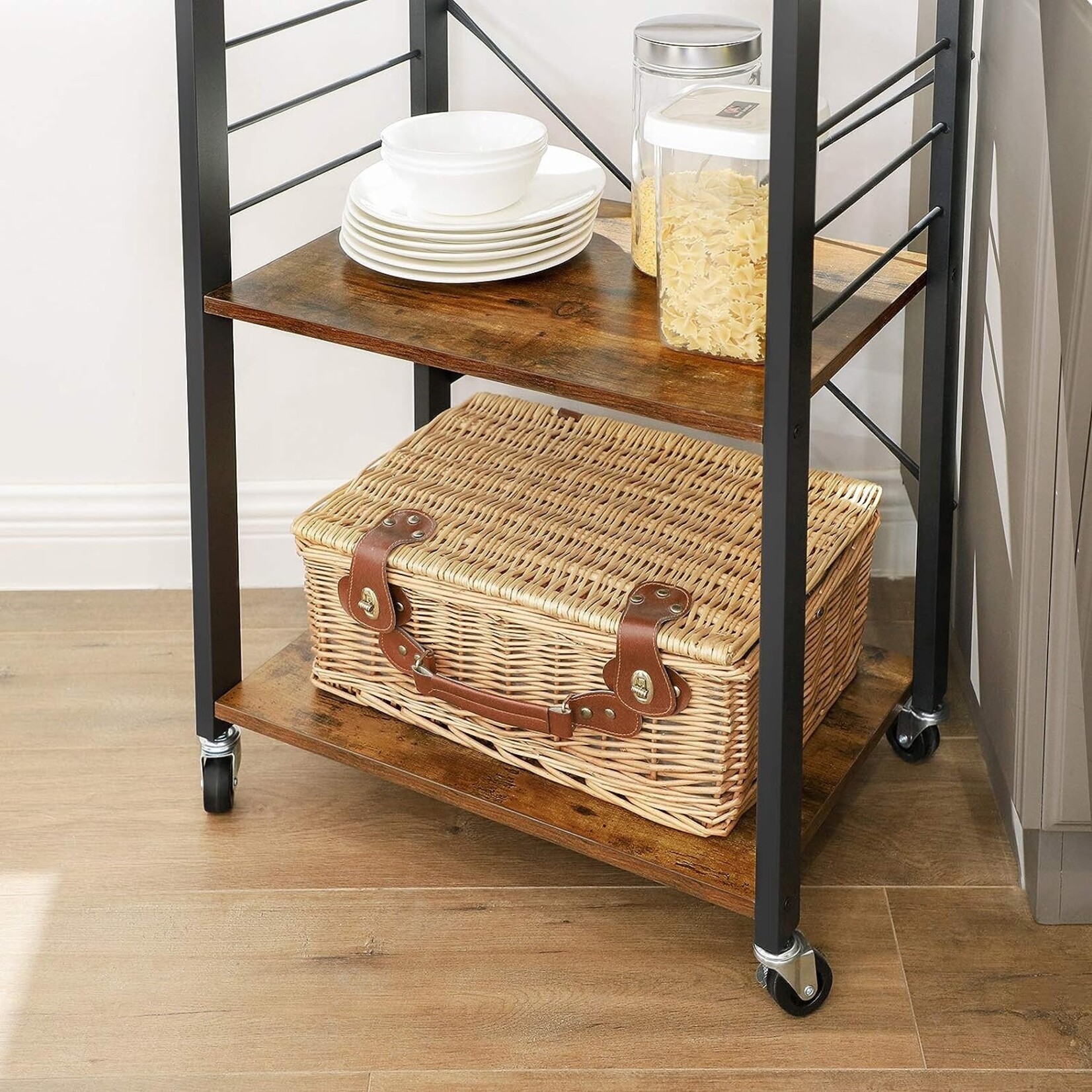 Bobbel Home Dok Home - Kitchen shelf on wheels - Serving trolley with 3 shelves