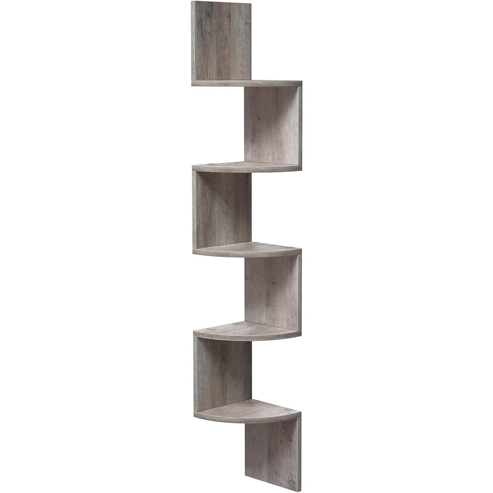 Bobbel Home Parya  Home corner shelf - wall shelf - 5 shelves - grey