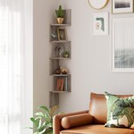 Bobbel Home Parya Home corner shelf - wall shelf - 5 shelves - grey