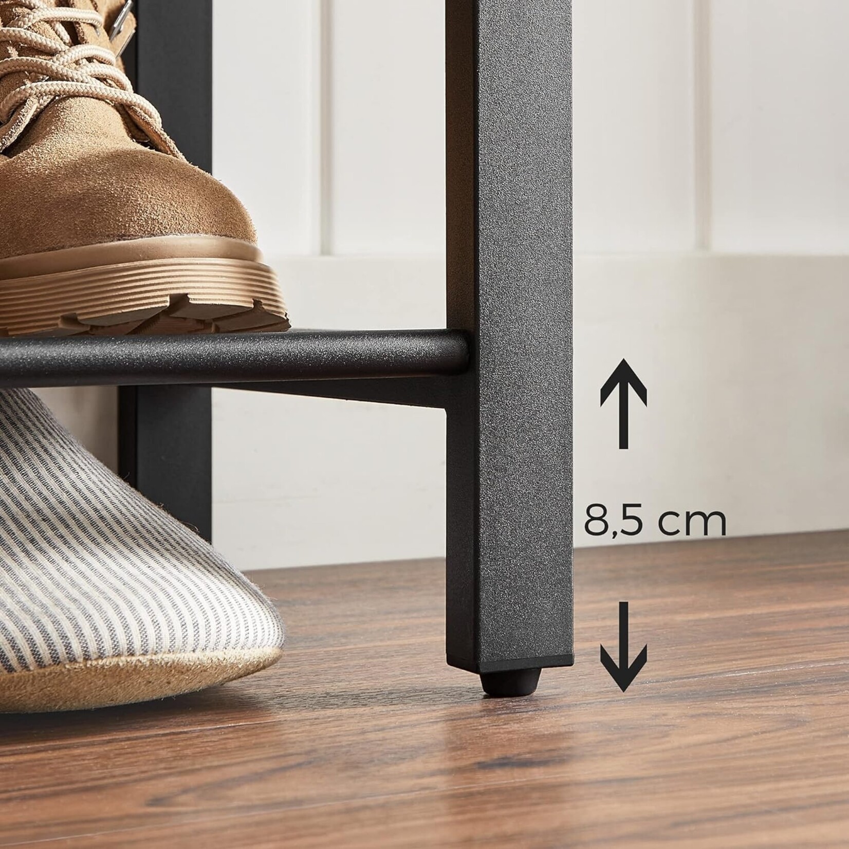 Bobbel Home Bobbel Home - Shoe Rack - 3 Mesh Shelves - Industrial - Vintage - Black