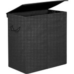 Bobbel Home Black Laundry basket - Laundry baskets with lids - Foldable - 69.25 x 39.4 x 5.6 cm