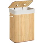 Bobbel Home Bamboo Laundry Basket - Foldable Storage Basket - 72 Liter - 40 x 30 x 60 cm