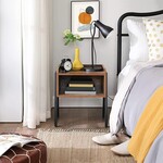 Bobbel Home Stackable nightstand - Open storage compartment - Vintage - Industrial - Brown