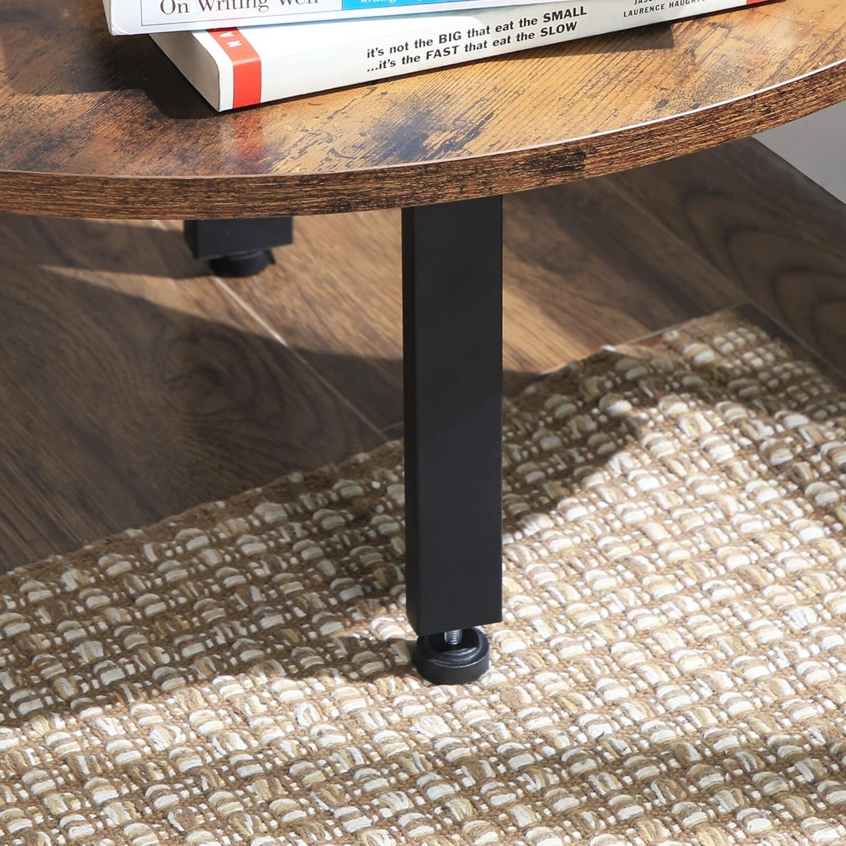 Bobbel Home Wooden Bookcase - 5 Shelves - Metal Frame - Vintage