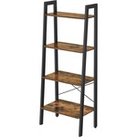 Bobbel Home Bobbel Home - Bookcase - 4 Levels - Steel Frame - Vintage - Black/Brown