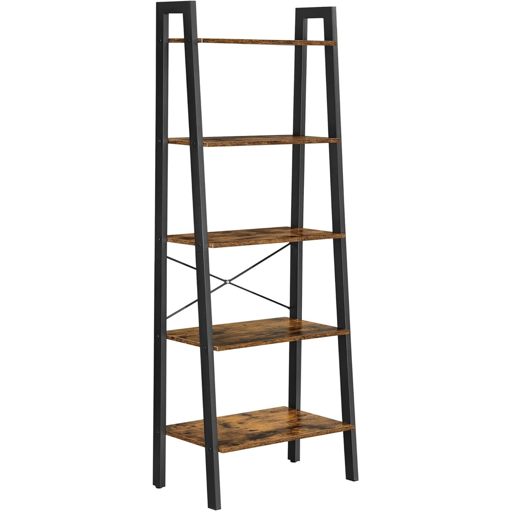 Bobbel Home Boekenkast Industrieel - Boekenstandaard - Ladderkast 5 Laags 56 x 34 x 172 cm