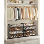 Bobbel Home Dok Home - Shoe rack - With 8 shelves - For 32 to 40 pairs of shoes - Gray