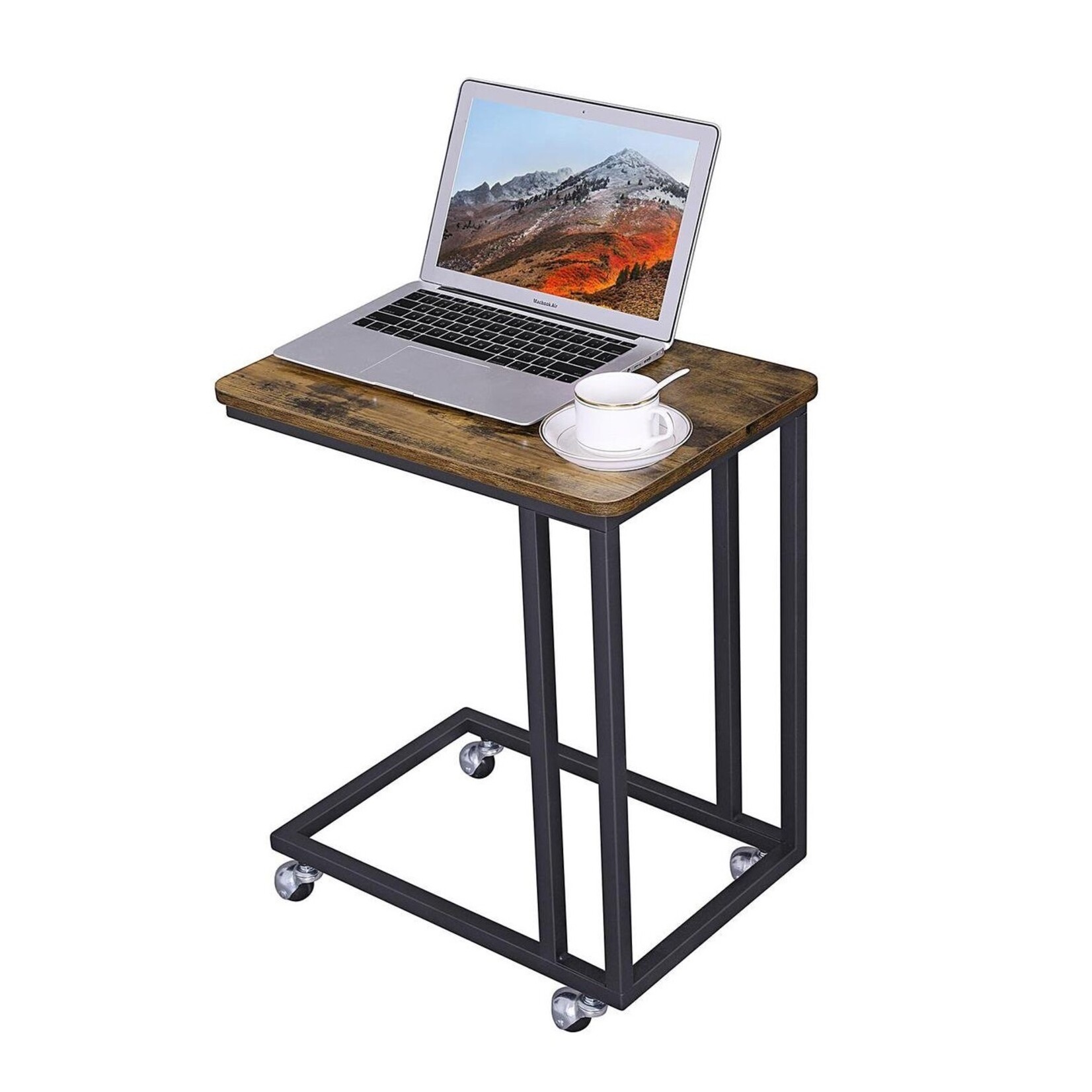 Bobbel Home Parya Home - Bijzettafel op Wieltjes - Vintage - Industrieel