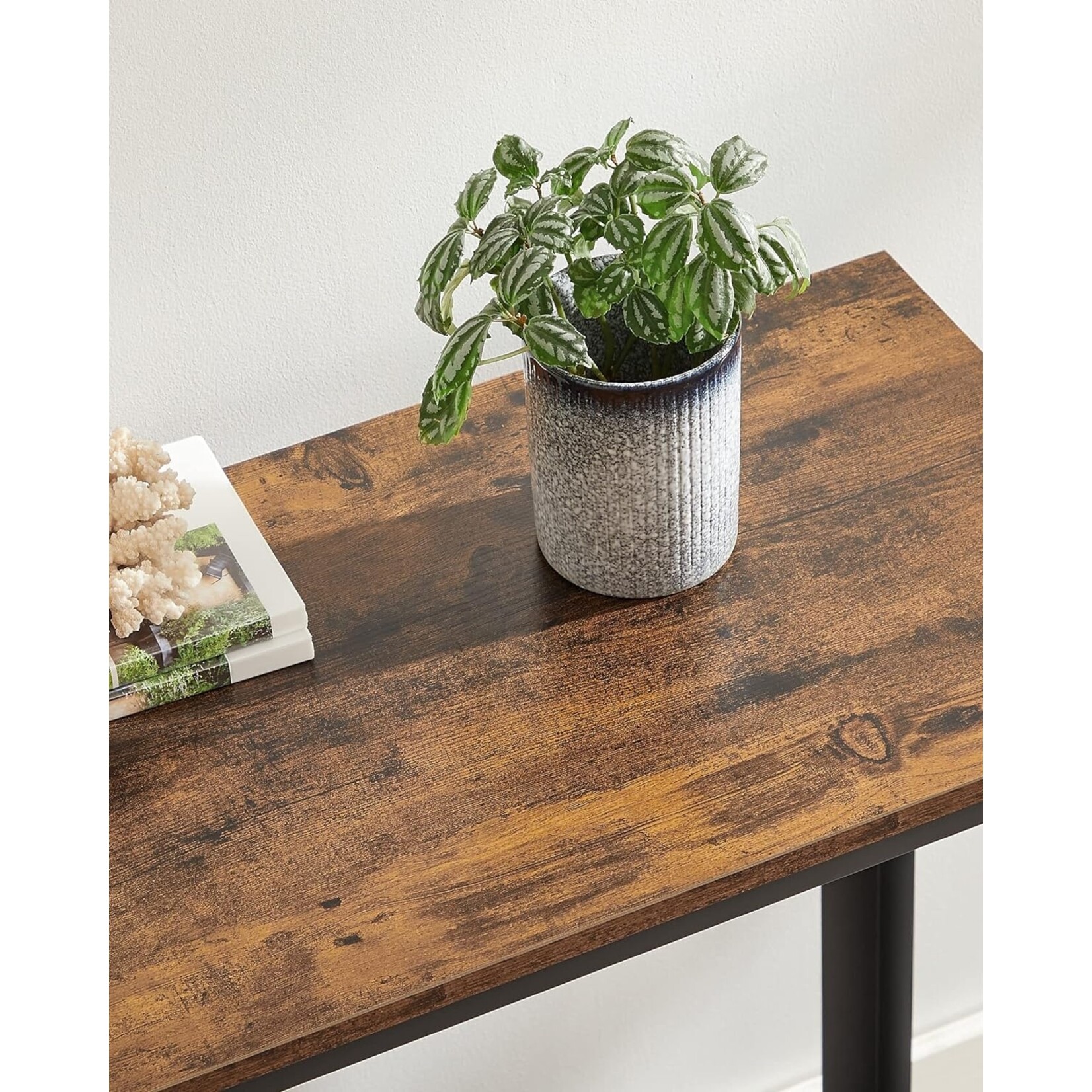 Bobbel Home Wall Table - Industrial Side Table - 101,5x80x35 - Brown
