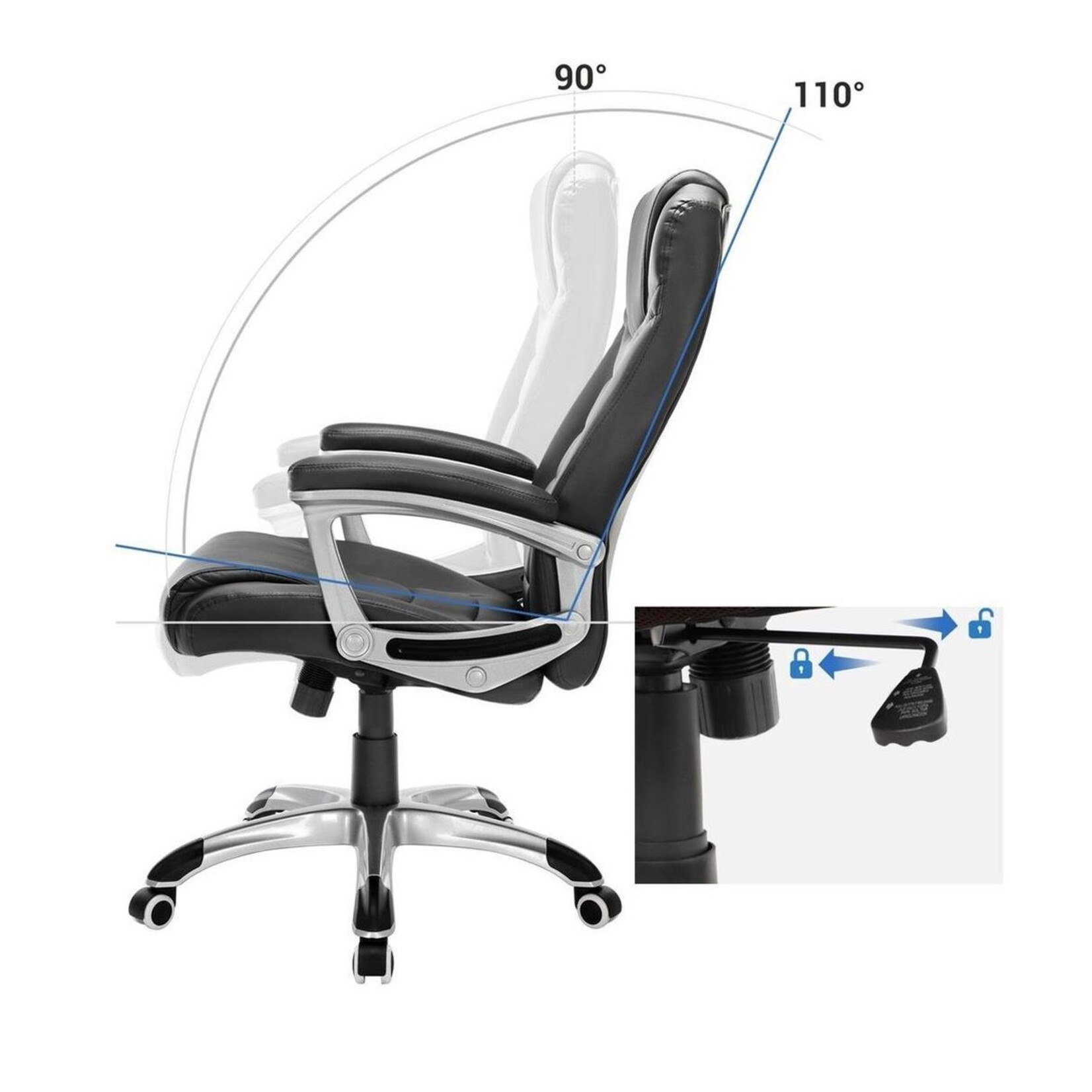 Parya Home Parya Home - Ergonomische Bureaustoel - Verstelbaar