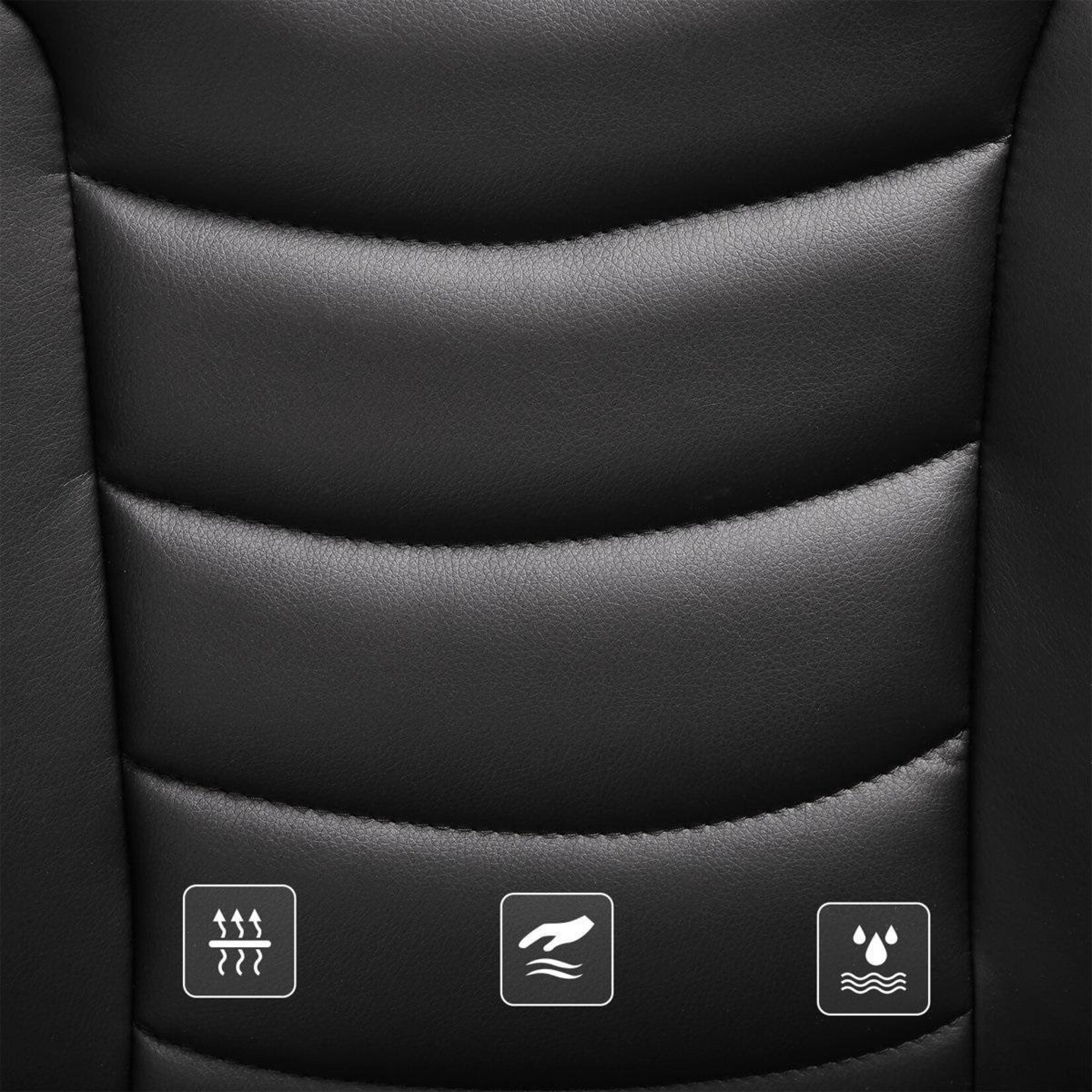 Parya Home Bureaustoel Ergonomisch – Verstelbare Zithoogte – PU Kunstleer – Met Hoge Rugleuning en Armleuningen