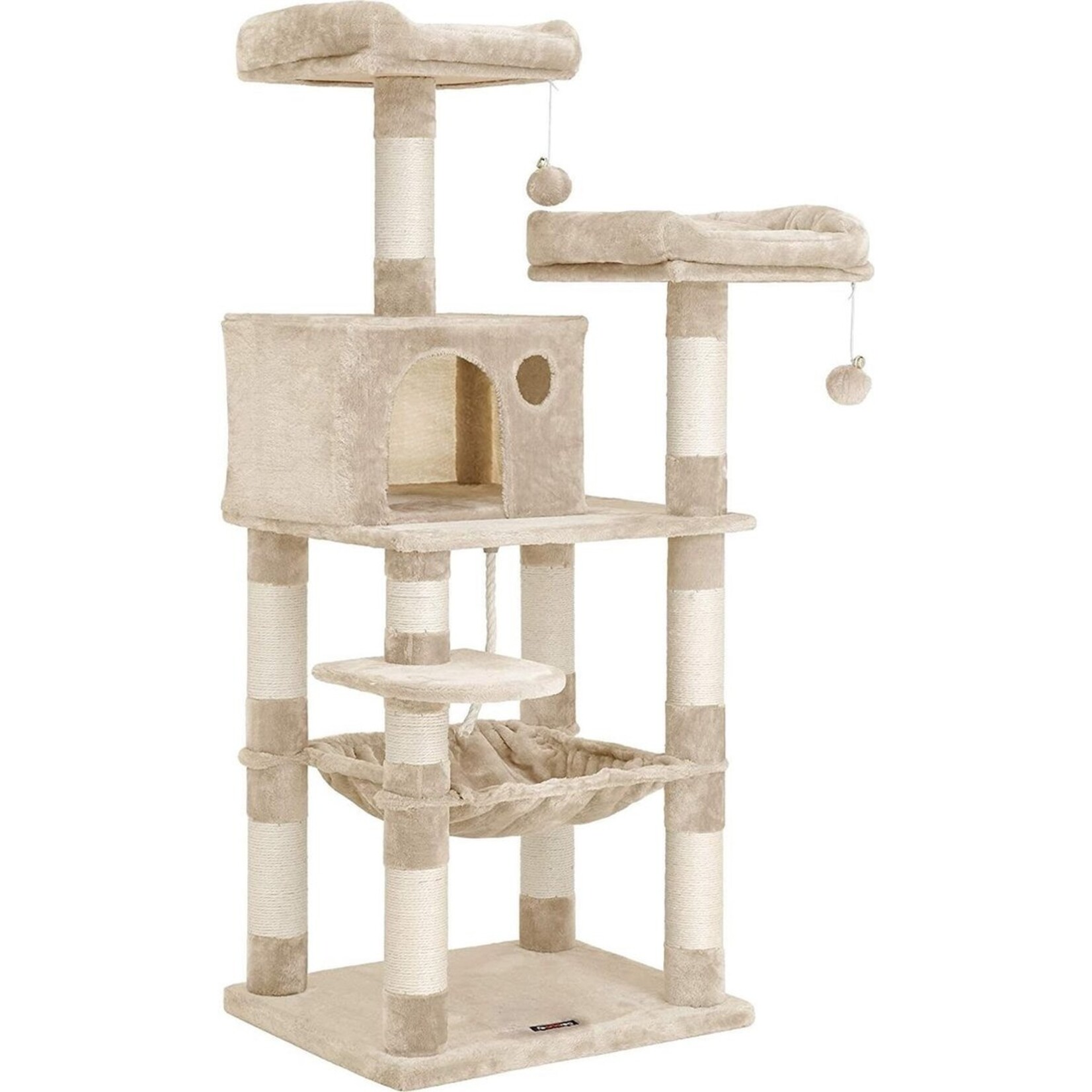 Bobbel Home Bobbel Home - cat tree - 143 cm - stable cat tree with cat house - Beige