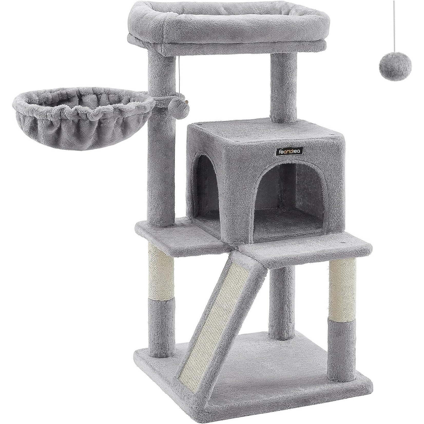 Bobbel Home Bobble Home - scratching post with large platform - light gray