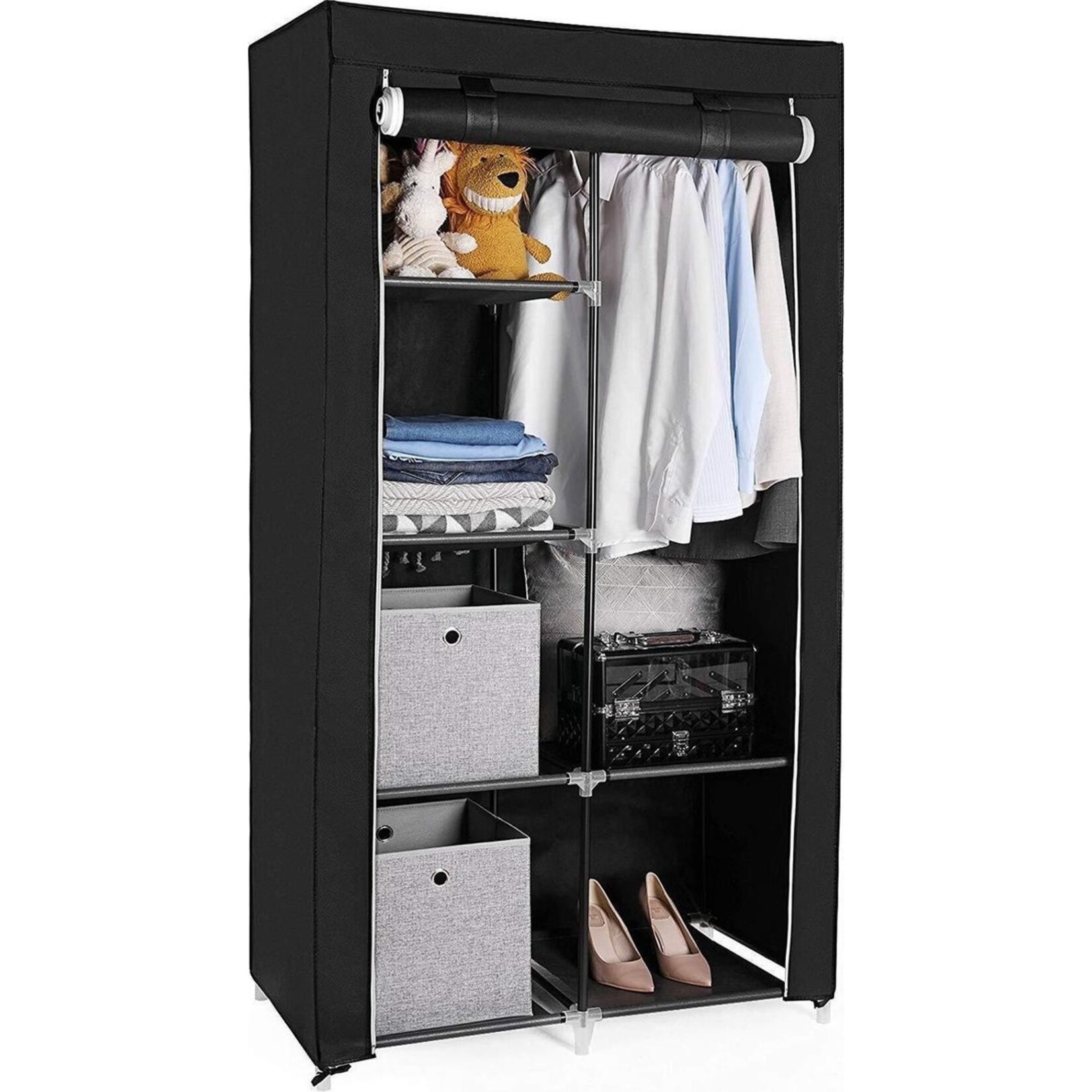 Bobbel Home Closet XL - Wardrobe - Folding Wardrobe Black