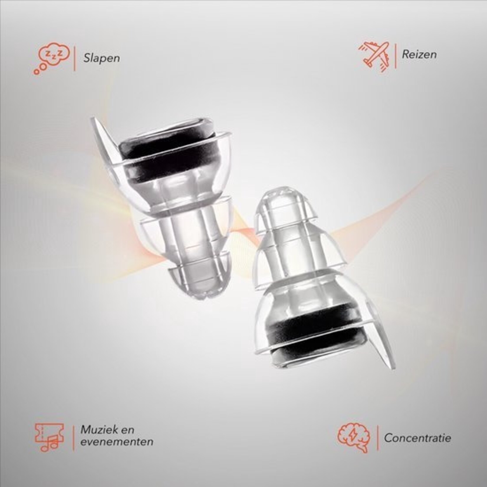 Partyplug - Festival oordopjes - Oordoppen - HSP Gehoorbescherming - Siliconen plug met filter - 23 dB protection