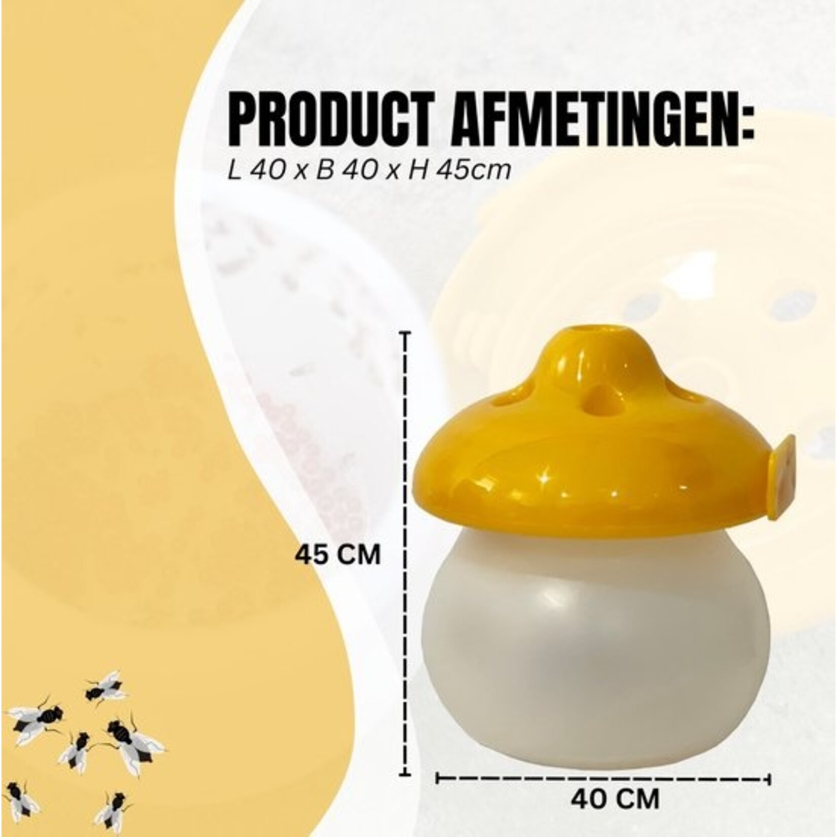 Mourning fly trap - 4x pieces - Pest control - Fly trap - Yellow