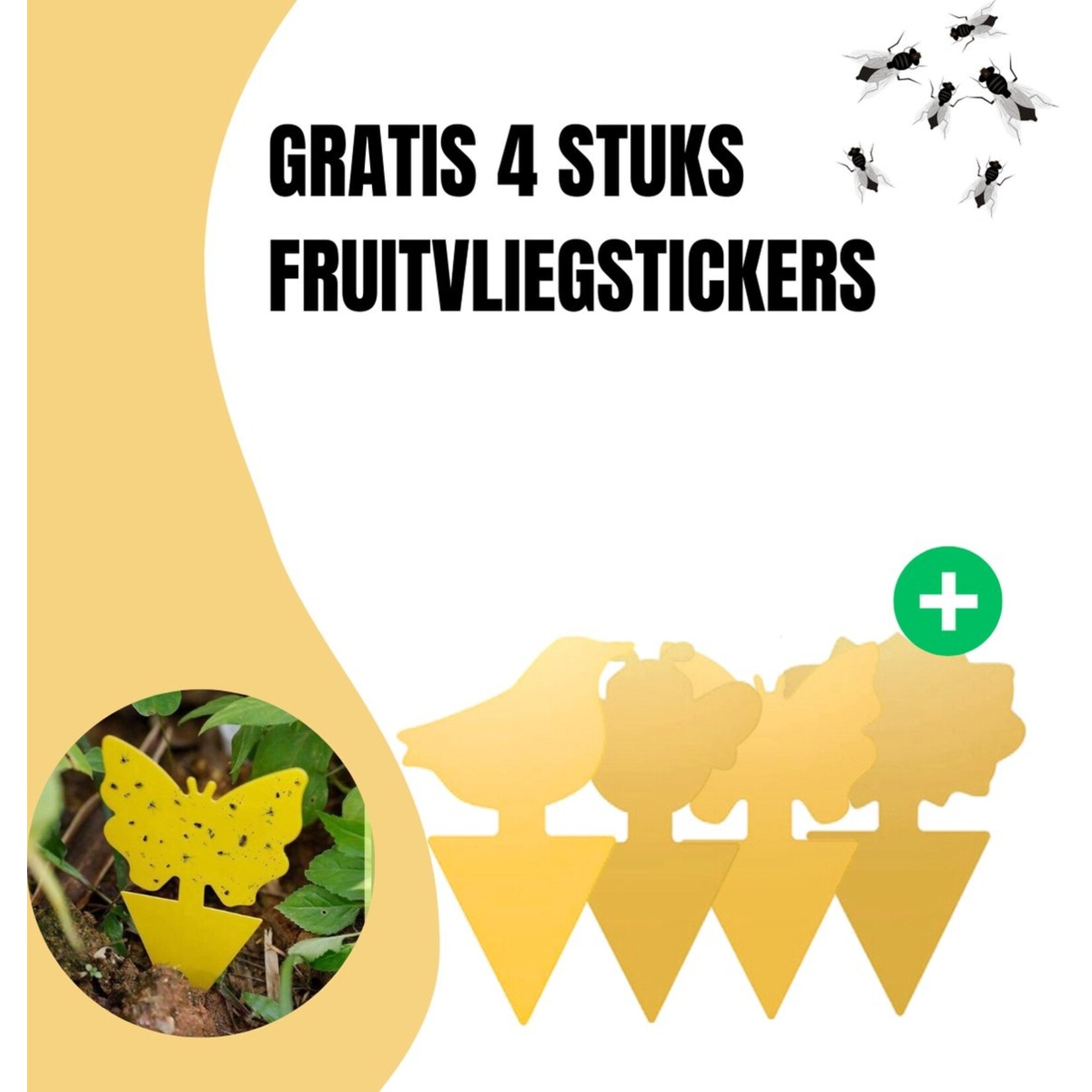 Rouwvliegjesval - 4x stuks - Ongedierte Bestrijding - Vliegenvanger - Geel