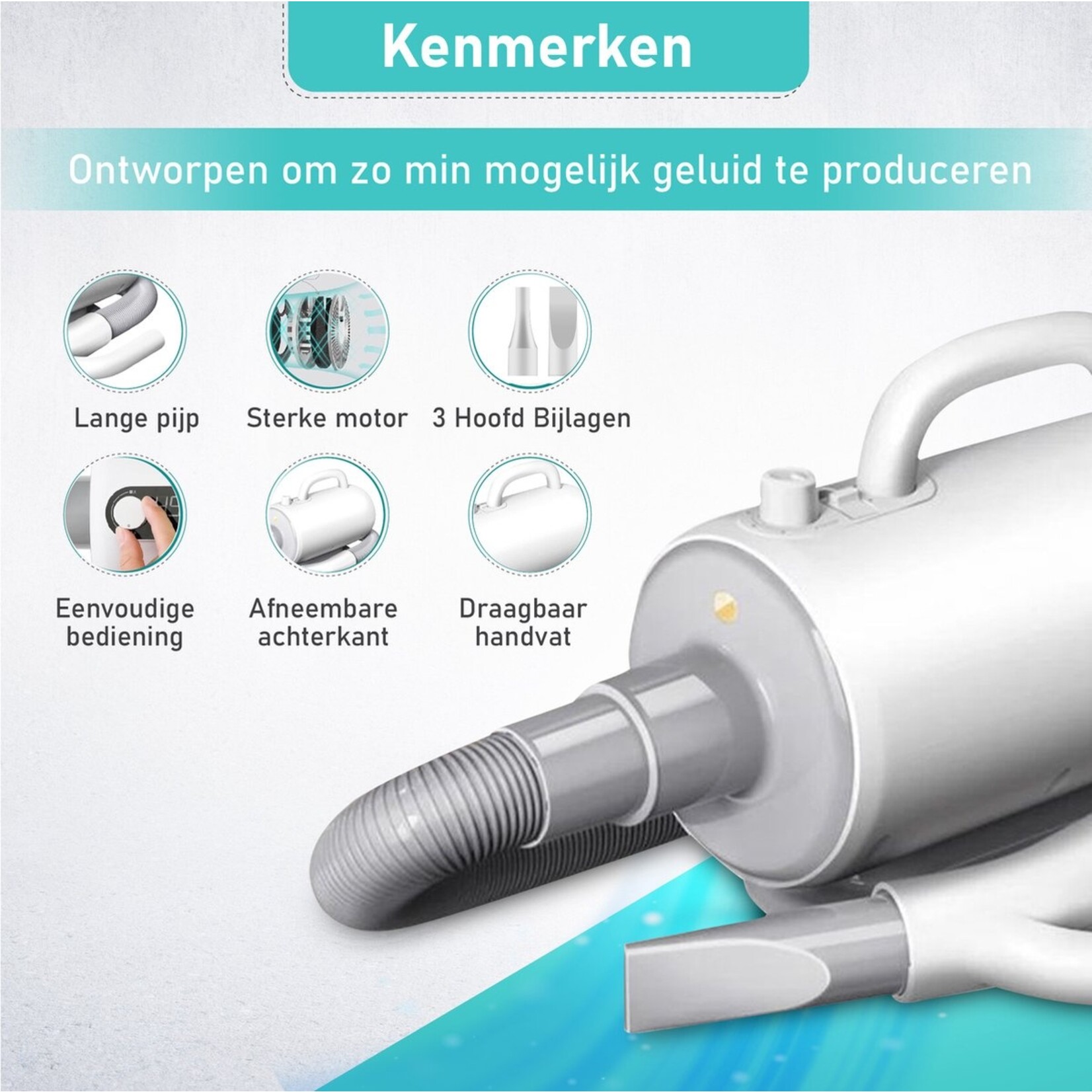 Pet hairdryer - Dog dryer - Grey