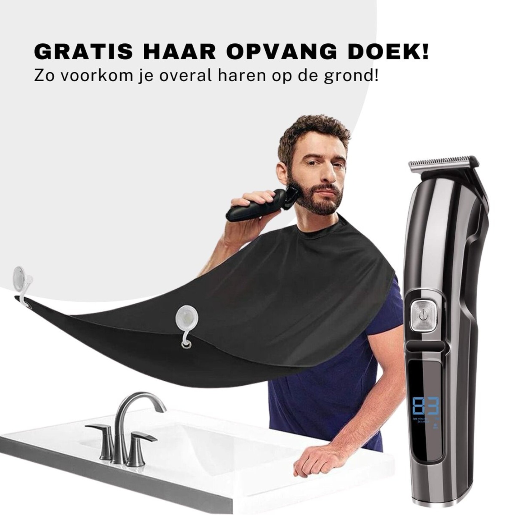 MHZ Professional clippers - Bodygroomer - Men - Beard trimmer - Black trimmer