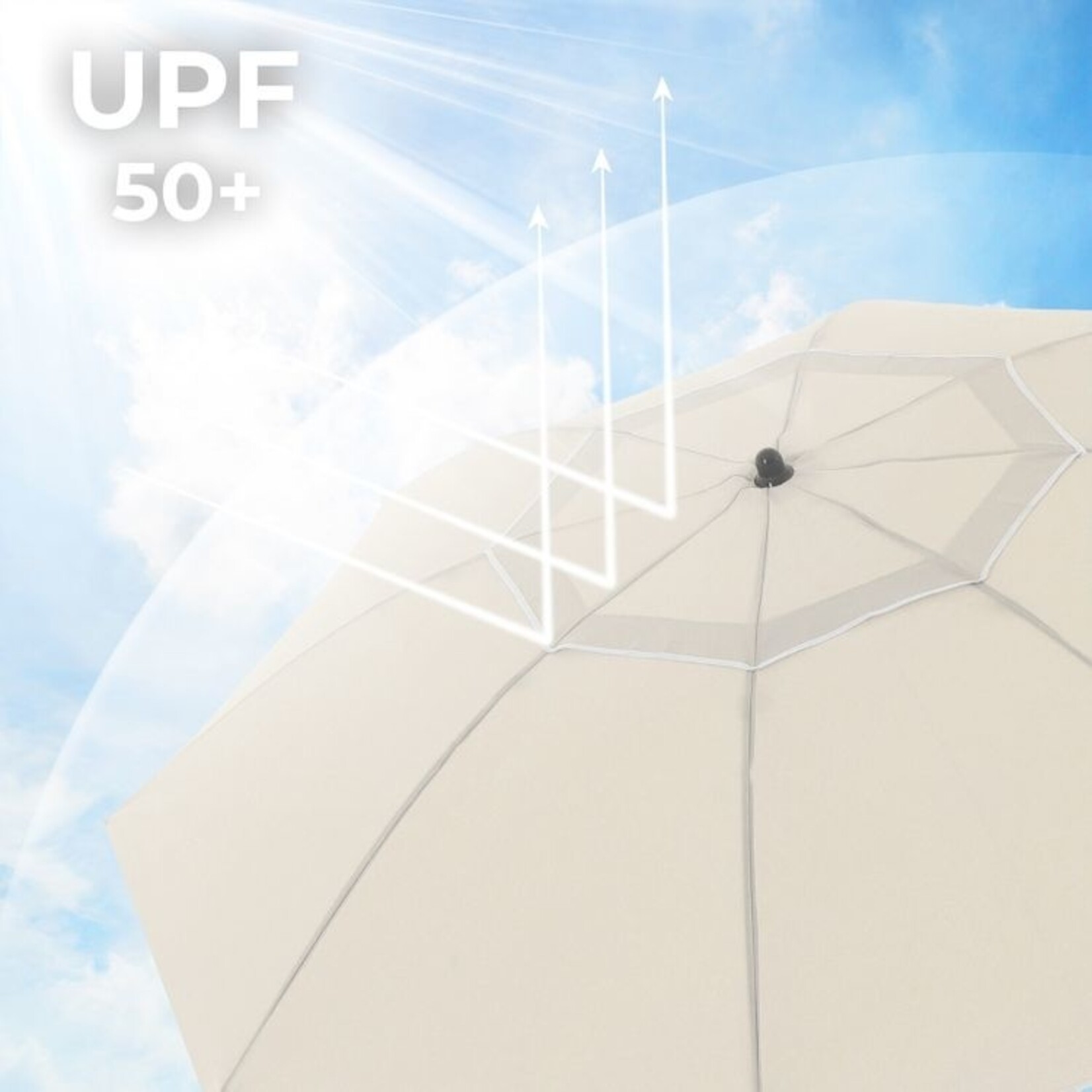 Parya Garden - Beach parasol,  160 cm - UPF 50+ - Blue
